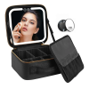 Βαλιτσάκι Μακιγιάζ με Επαναφορτιζόμενο LED Καθρέφτη Μαύρο