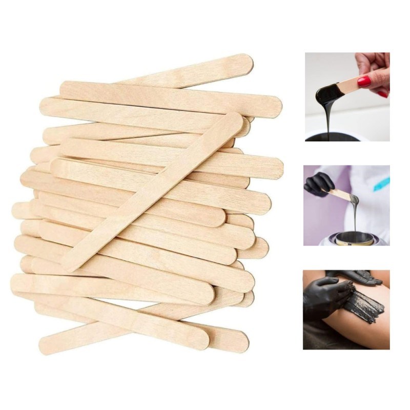 Σπάτουλες Λεπτές Αποτρίχωσης 50 τεμάχια