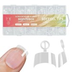 Ultra Short Soft Gel Tips 600pcs Square 12 size 