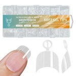 Ultra Short Soft Gel Tips 600pcs 12 size Oval