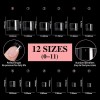 Ultra Short Soft Gel Tips 600pcs 12 size Square