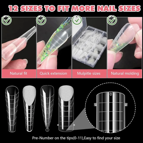 Dual Nail Form Set French Silicon Tip Guides 288pcs