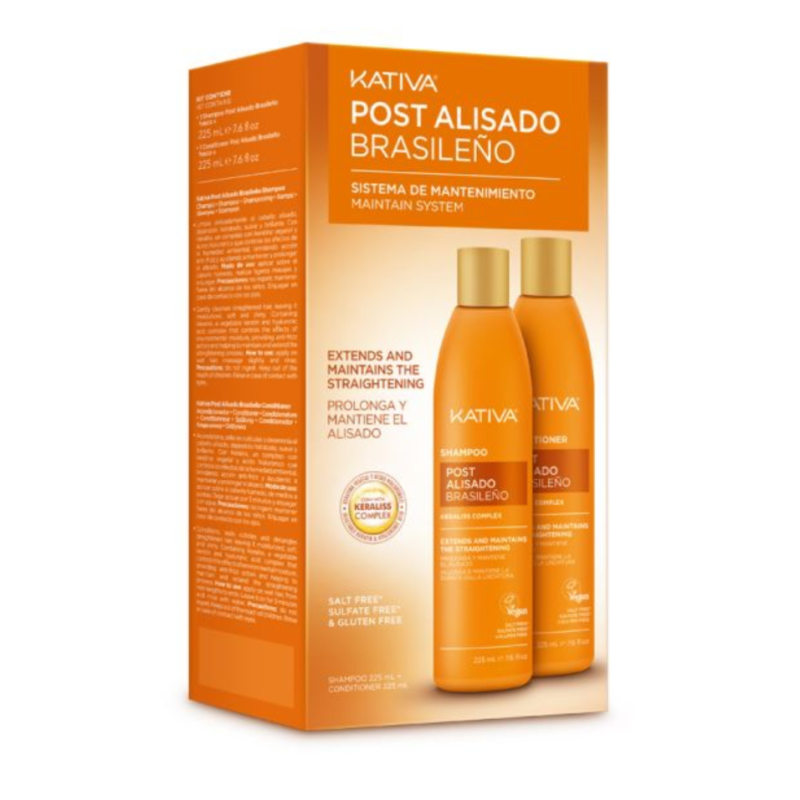 Kativa Post-straightening treatment kit Shampoo + Conditioner