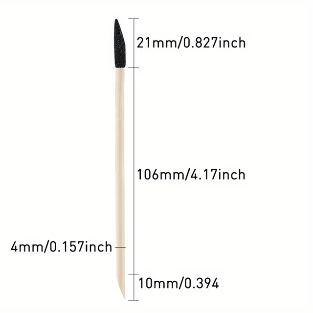 Ξυλάκια νυχιών Cotton Sticks Διπλά Μαύρα 10τεμ