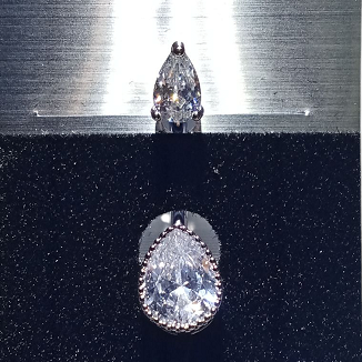 Σκουλαρίκι Αφαλού - Χειρουργικό Ατσάλι Σε Σχήμα Δάκρυ Ασημί