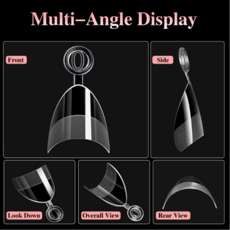 Ultra Short Soft Gel Tips Almond 600pcs 12 size