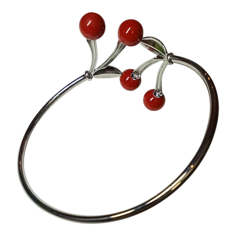 Βραχιόλι Κεράσι Ασημένιο