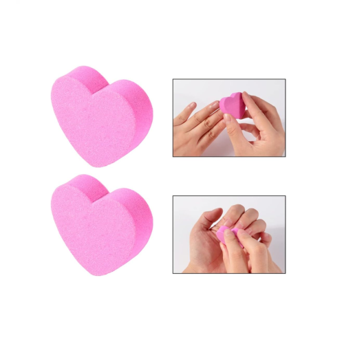10Pcs Heart Shape Mini Buffer Pink