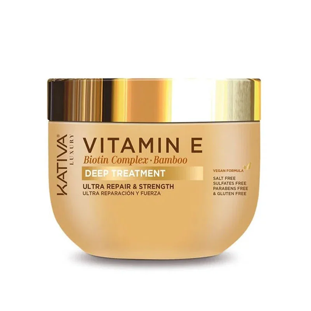 Kativa Vitamin E Biotin Complex Bamboo Deep Treatment 300ml – Μάσκα Ενυδάτωσης Για Όλους Τους Τύπους Μαλλιών