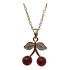 Γυναικείο Ατσάλινο Κολιέ Με Κερασάκι