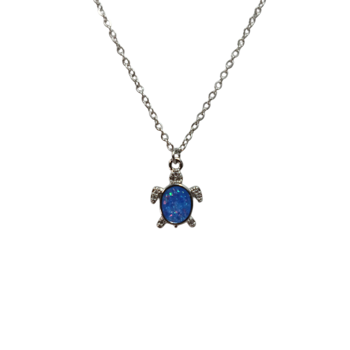 Κρεμαστό Λαιμού με Χελωνάκι Με Ασημί Αλυσίδα