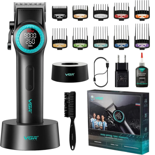 Επαγγελματική Επαναφορτιζόμενη Κουρευτική Μηχανή VGR V-001