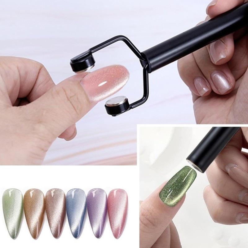 Μαγνήτης Cat eye V τριπλός Μαύρο 1Τεμ