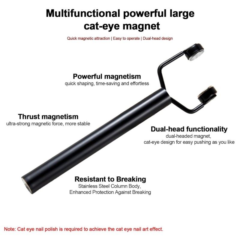 Μαγνήτης Cat eye V τριπλός Μαύρο 1Τεμ