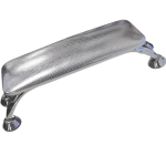 Σκαμπό Μανικιούρ Πεντικιούρ Βινύλιο Με Μεταλλικά Πόδια Ασημί