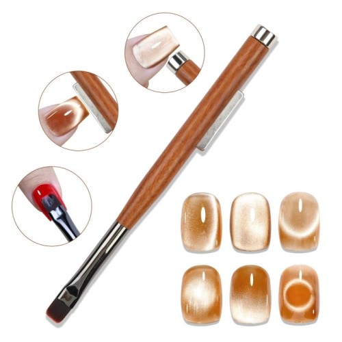 Πινέλο Manicure & Μαγνήτης Wooden Handle 3 In 1  