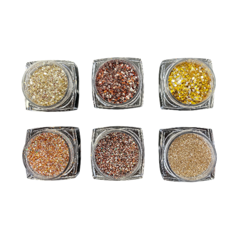 Σκόνες Νυχιών 6 Τεμαχίων