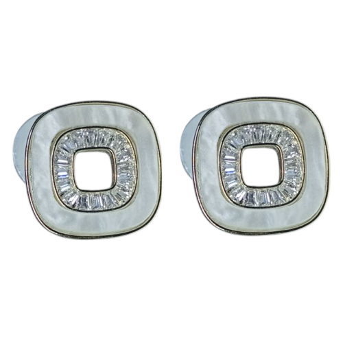 Γυναικεία Σκουλαρίκια Τετράγωνα Ασημένια