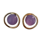 Σκουλαρίκια Γυναικεία Με Μωβ Πέτρα