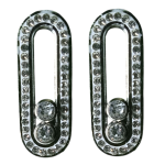 Γυναικεία Ατσάλινα Σκουλαρίκια-Οβάλ Ασημί No1