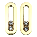 Γυναικεία Ατσάλινα Σκουλαρίκια-Οβάλ Χρυσό No2