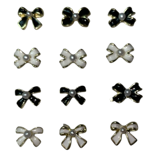 Σετ 12 Colorful 3D Heart Rhinestones Φιογκάκια