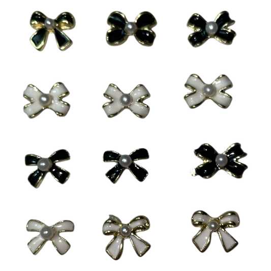 Σετ 12 Colorful 3D Heart Rhinestones Φιογκάκια