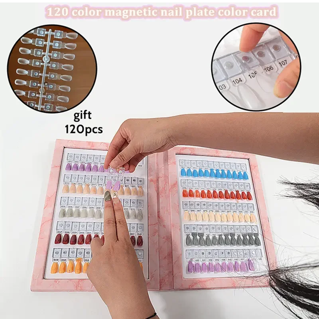 Χρωματολόγιο Μαγνητικό  Με 120 Tips Νυχιών