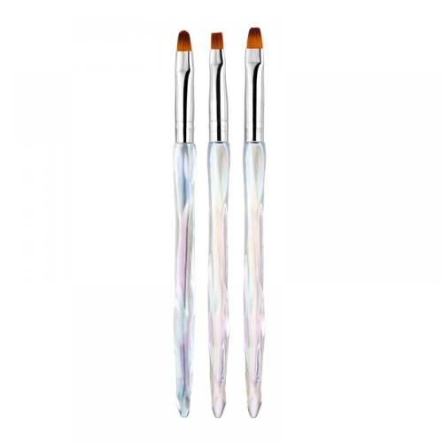 Πινέλα Nail Art Σετ 3 τμχ Holo Effect