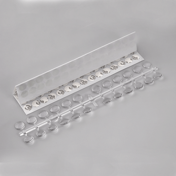 Διάφανα Ακρυλικά Τιπς Για Παρουσίαση Χρωμάτων 120τμχ Με Αυτοκόλλητες Ταινίες