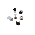 Διαχωριστικά Δακτύλων Μαύρα Τριαντάφυλλα Σετ 8 Τεμαχίων