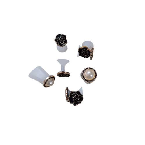 Διαχωριστικά Δακτύλων Μαύρα Τριαντάφυλλα Σετ 8 Τεμαχίων