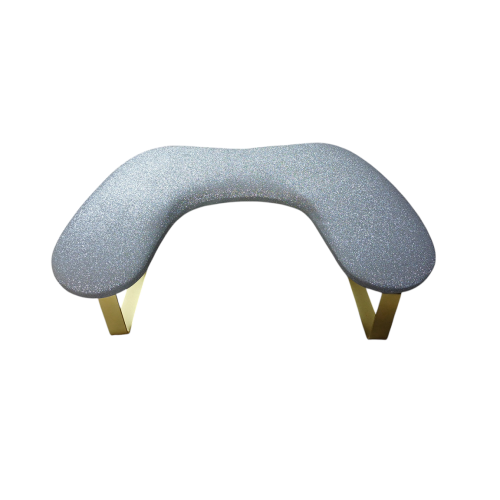 Σκαμπό Μανικιούρ Με Μεταλλικά Πόδια Silver Glitter