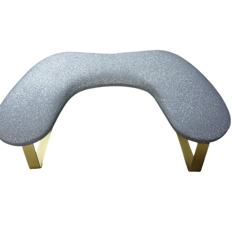 Σκαμπό Μανικιούρ Με Μεταλλικά Πόδια Silver Glitter