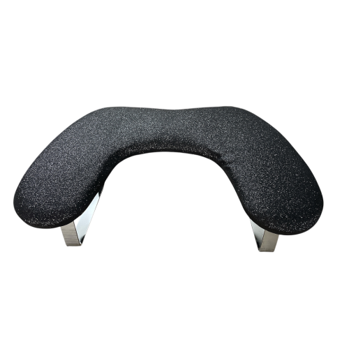 Σκαμπό Μανικιούρ Με Μεταλλικά Πόδια Μαύρο Glitter