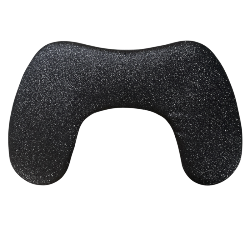 Σκαμπό Μανικιούρ Με Μεταλλικά Πόδια Μαύρο Glitter