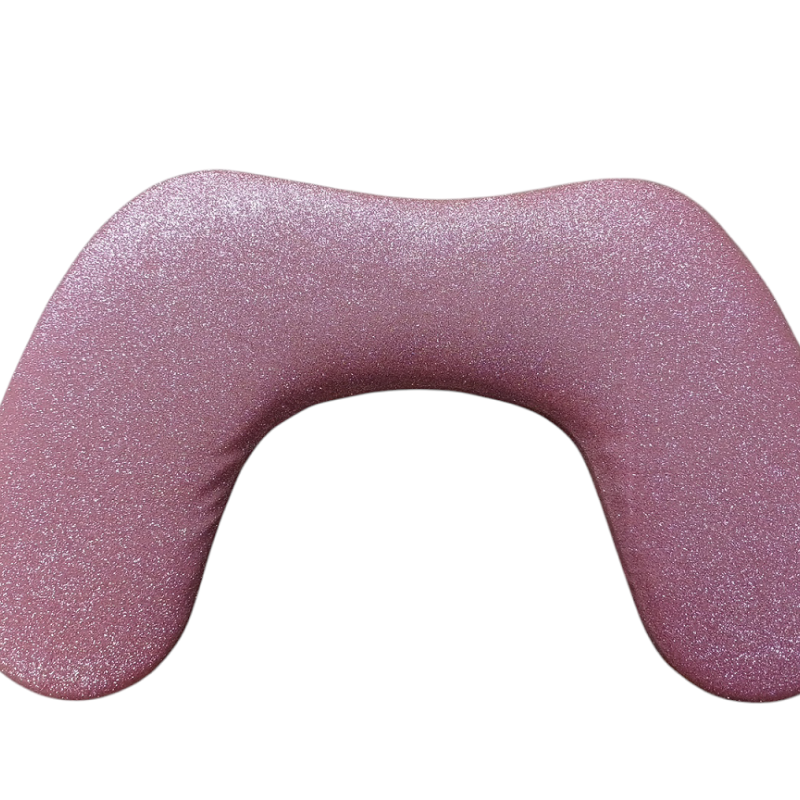 Σκαμπό Μανικιούρ Με Μεταλλικά Πόδια Ροζ Glitter