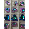 Σετ 12 Colorful 3D Heart Rhinestones Μωβ